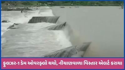 જામનગરઃ ફુલઝર-1 ડેમ ઓવરફ્લો થયો, નીચાણવાળા વિસ્તારને એલર્ટ કરાયા, જુઓ વીડિયો જામનગરઃ ફુલઝર-1 ડેમ ઓવરફ્લો થયો, નીચાણવાળા વિસ્તારને એલર્ટ કરાયા, જુઓ વીડિયો