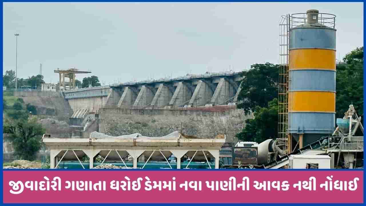 ઉત્તર ગુજરાતના ડેમ-જળાશયોમાં નવા પાણી નહીં આવતા ચિંતા, ધરોઈ, સીપુ અને દાંતીવાડાની જાણો સ્થિતિ