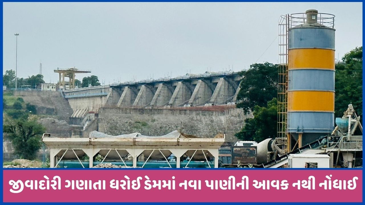 ઉત્તર ગુજરાતના ડેમ-જળાશયોમાં નવા પાણી નહીં આવતા ચિંતા, ધરોઈ, સીપુ અને દાંતીવાડાની જાણો સ્થિતિ