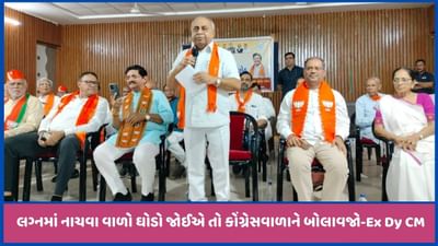 નીતિન પટેલે કોંગ્રેસ પર નિશાન તાક્યું, રાહુલના 'ઘોડાવાળા' નિવેદન પર કટાક્ષ, જુઓ વીડિયો