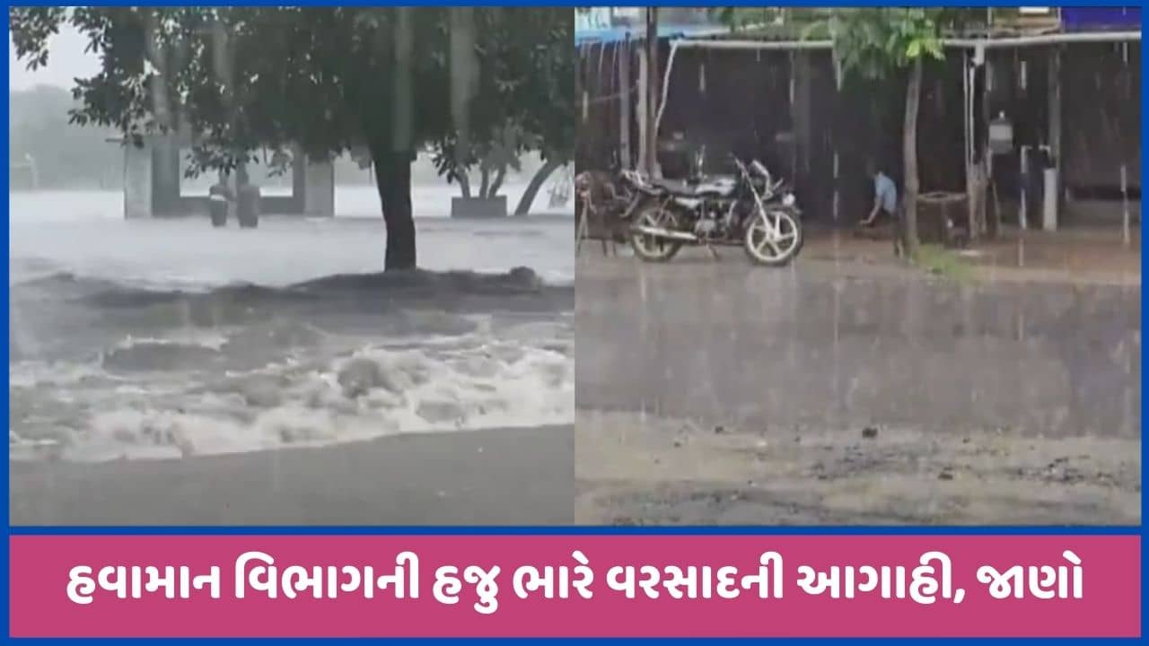 હજુ ભારે વરસાદની આગાહી, રાજ્યના અનેક જિલ્લામાં રેડ એલર્ટ, જુઓ વીડિયો