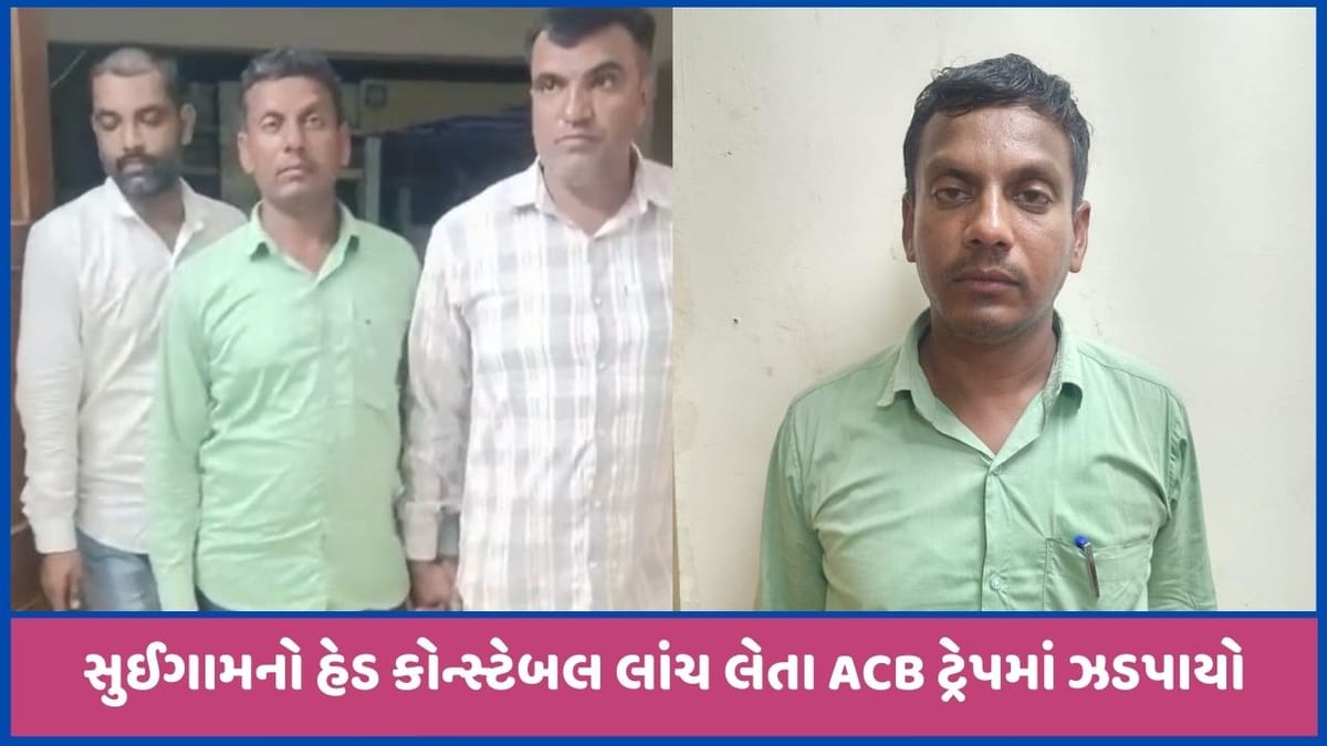 બનાસકાંઠાઃ વેવાઈની અરજીનો નિકાલ કરવા 8000 લાંચ લેતા હેડ કોન્સ્ટેબલ ACB ના છટકામાં ઝડપાયો બનાસકાંઠાઃ વેવાઈની અરજીનો નિકાલ કરવા 8000 લાંચ લેતા હેડ કોન્સ્ટેબલ ACB ના છટકામાં ઝડપાયો