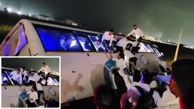 ભરૂચ : દહેજ રોડ પર SRF કંપનીની શિફ્ટ બસ પલટી ગઈ, કર્મચારીઓને બારીમાંથી બહાર કાઢવામાં આવ્યા, જુઓ વીડિયો