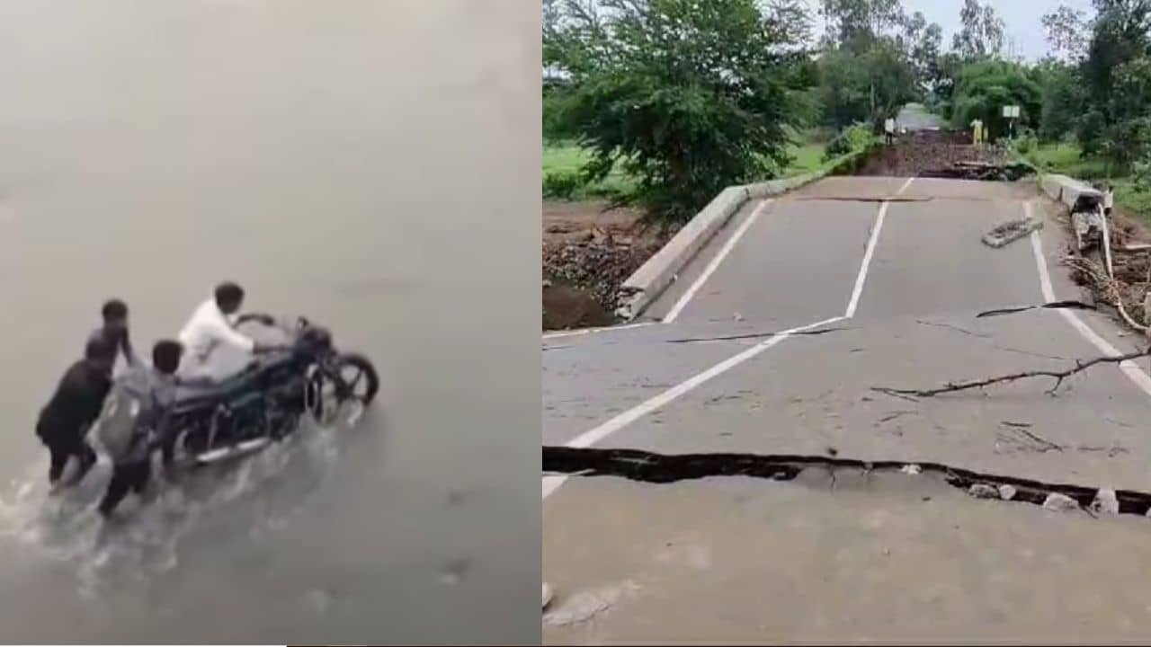 નર્મદા : ડેડીયાપાડામાં પૂલ તૂટી જવા લોકો જીવન જોખમે નદી પસાર કરવા મજબૂર, જુઓ વીડિયો