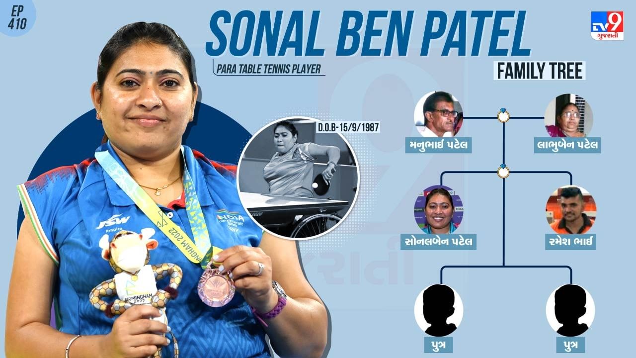 Paris Paralympics 2024 Para table tennis player Sonalben Patel family Tree