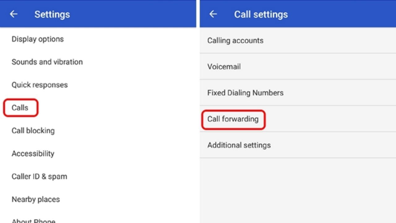 આ પછી, અહીં આપેલા કોલ ફોરવર્ડિંગ ઓપ્શન પર જાઓ. જો તમે કૉલ ફોરવર્ડિંગના વિકલ્પ પર ક્લિક કરો છો, તો તમને અહીં બે વિકલ્પો મળશે, વૉઇસ કૉલ્સ અને વીડિયો કૉલ, આમાંથી વૉઇસ કૉલના ઑપ્શન પર ક્લિક કરો.