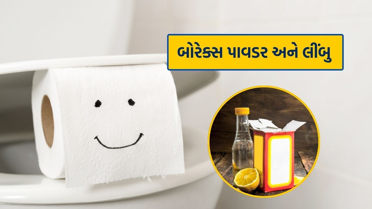 બોરેક્સ પાવડર અને લીંબુ: ટોયલેટ સીટને યોગ્ય રીતે સાફ કરવા માટે તમે બોરેક્સ પાવડર અને લીંબુના રસની મદદ પણ લઈ શકો છો. તમારે 3-4 ચમચી બોરેક્સ પાઉડરમાં લીંબુનો રસ ભેળવીને ટોયલેટ પર રેડવાનો છે. હવે અડધો કલાક આમ જ રહેવા દો, પછી બ્રશની જગ્યાએ કપડાની મદદથી સીટ સાફ કરો. તેનાથી તે નવા જેવું ચમકશે.