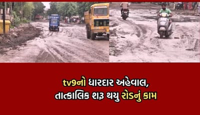 ભાવનગરમાં બિસ્માર રોડ મુદ્દે TV9ના અહેવાલનો પડઘો, રૂવાપરી રોડનું કામ તાત્કાલિક થયું શરૂ, વાહનચાલકોની મુશ્કેલીનો આવશે અંત ભાવનગરમાં બિસ્માર રોડ મુદ્દે TV9ના અહેવાલનો પડઘો, રૂવાપરી રોડનું કામ તાત્કાલિક થયું શરૂ, વાહનચાલકોની મુશ્કેલીનો આવશે અંત