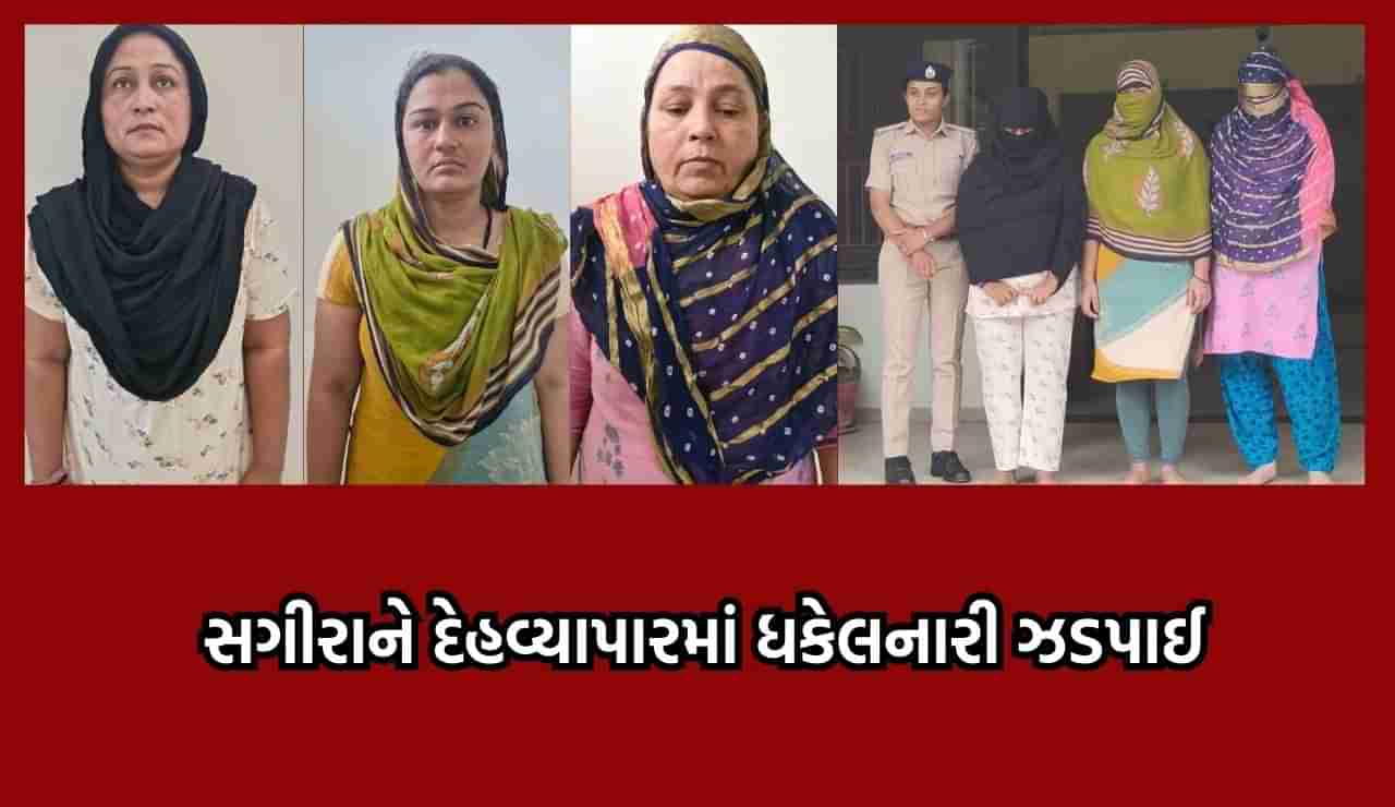 અમદાવાદ: સગીરાને મોડેલ અને હિરોઈન બનાવવાની લાલચ આપી દેહ વ્યાપારના ધંધામાં ધકેલી, પોલીસે 3 મહિલાની કરી ધરપકડ