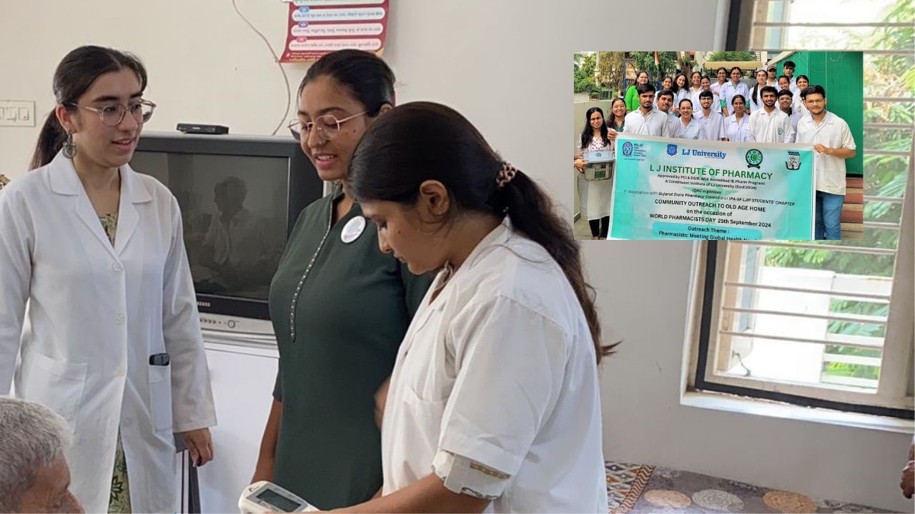 Comemoração do Dia Mundial do Farmacêutico em Ahmedabad lj university atividades de bem-estar social fotos (2)