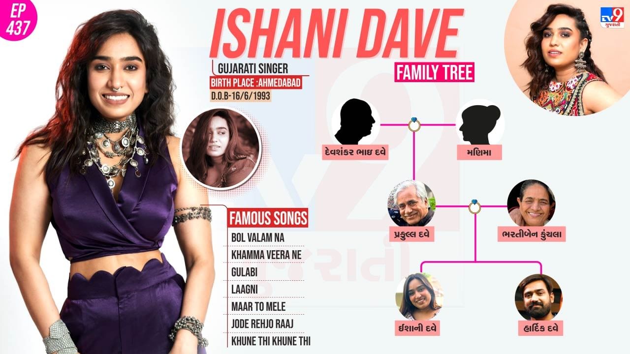 Gujarati singer Ishani Dave family tree