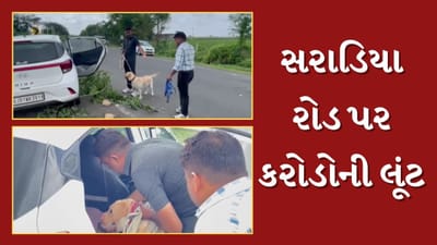 Junagadh News : માણાવદરના સરાડિયા રોડ પર વેપારી પાસેથી 1 કરોડથી વધુના સોનાની લૂંટ, CCTV આવ્યા સામે, જુઓ Video Junagadh News : માણાવદરના સરાડિયા રોડ પર વેપારી પાસેથી 1 કરોડથી વધુના સોનાની લૂંટ, CCTV આવ્યા સામે, જુઓ Video