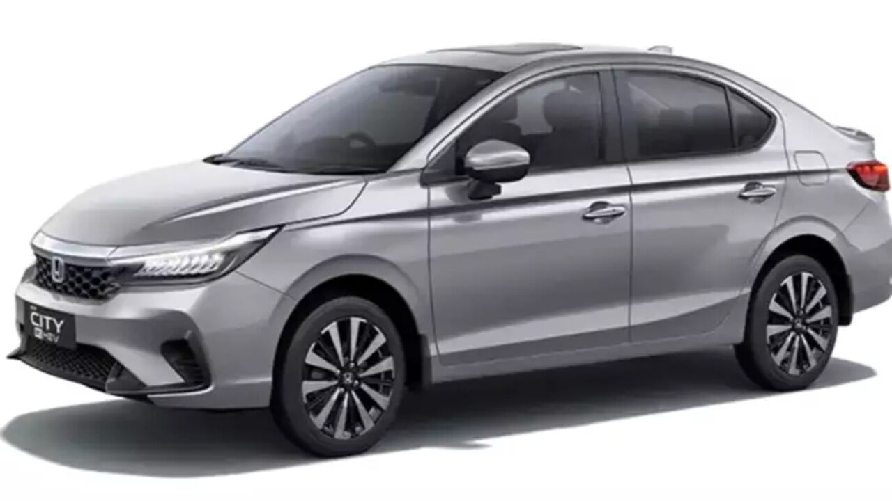 Honda City E: HEV એ હાઇબ્રિડ સેડાન છે, જેનું માઇલેજ 27.13 kmpl સુધીની છે.