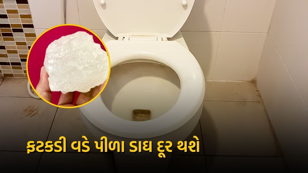 ફટકડીની મદદથી ટોયલેટના હઠીલા ડાઘ પણ સાફ કરી શકાય છે. આ માટે સૌ પ્રથમ ફટકડીને સારી રીતે પીસીને તેમાંથી ઝીણો પાવડર બનાવી લો. હવે તેને ટોયલેટ ક્લીનર સાથે મિક્સ કરો અને જાડી પેસ્ટ તૈયાર કરો. તૈયાર કરેલી પેસ્ટને ટોયલેટ સીટ અને ગંદી ટાઈલ્સ પર સારી રીતે ફેલાવો અને ઓછામાં ઓછા 15 થી 20 મિનિટ સુધી રહેવા દો. આ પછી, ફ્લશ કરીને સીટ સાફ કરો. આમ કરવાથી, ખૂબ જ હઠીલા ડાઘ પણ સરળતાથી દૂર થઈ જશે.