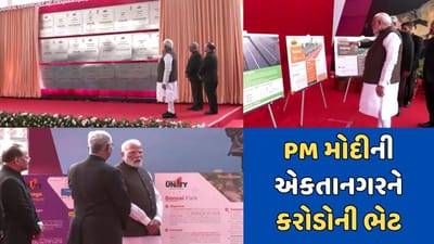 દિવાળી પહેલા PMની સોગાત, વડાપ્રધાન નરેન્દ્ર મોદીએ કેવડિયા ખાતે રૂ.284 કરોડના વિકાસકાર્યોની આપી ભેટ દિવાળી પહેલા PMની સોગાત, વડાપ્રધાન નરેન્દ્ર મોદીએ કેવડિયા ખાતે રૂ.284 કરોડના વિકાસકાર્યોની આપી ભેટ