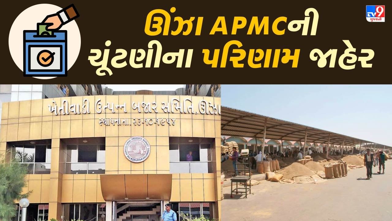 Unjha APMC Election Result : ખેડૂત પેનલમાં દિનેશ પટેલ જૂથના તમામ 10 ઉમેદવારો વિજયી