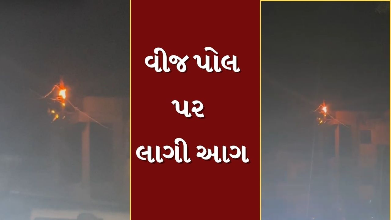 Mahisagar : લુણાવાડામાં મેળા બહાર આવેલા વીજ પોલ પર લાગી આગ, સમગ્ર વિસ્તારમાં છવાયો અંધારપટ, જુઓ Video