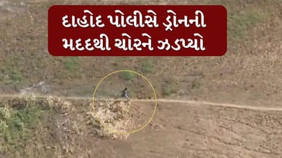 Dahod : દાહોદ પોલીસે ડ્રોનની મદદથી ચોરને ઝડપ્યો, ગૃહપ્રધાન હર્ષ સંઘવી પોલીસને પાઠવ્યા અભિનંદન, જુઓ ડ્રોન Video Dahod : દાહોદ પોલીસે ડ્રોનની મદદથી ચોરને ઝડપ્યો, ગૃહપ્રધાન હર્ષ સંઘવી પોલીસને પાઠવ્યા અભિનંદન, જુઓ ડ્રોન Video