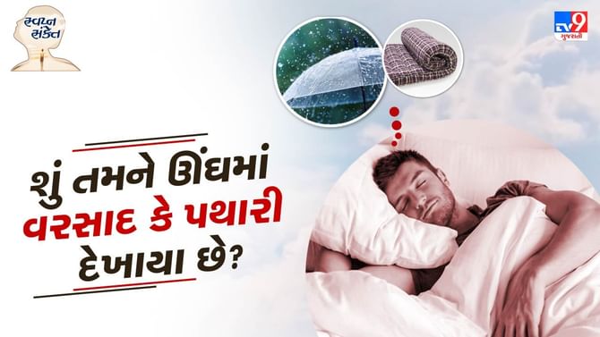 Svapna sanket : શું તમને ઊંઘમાં વરસાદ કે પથારી દેખાયા છે?