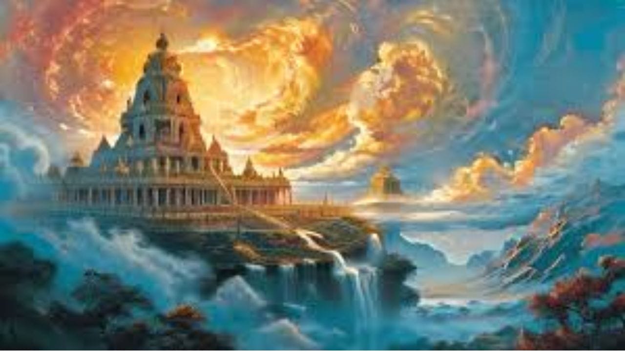 કૃતક ત્રૈલોક્યને ત્રિભુવન પણ કહેવામાં આવે છે, તેના ત્રણ પ્રકાર છે - ભુલોક, ભુવર્લોક અને સ્વલોક. સૂર્ય, ચંદ્ર વગેરેનો પ્રકાશ જે અંતર સુધી પહોંચે છે તેને પૃથ્વી કહેવાય છે. આ સિવાય પૃથ્વી અને સૂર્ય વચ્ચેની દુનિયાને ભુવરલોક કહેવામાં આવે છે, તે તમામ ગ્રહો અને નક્ષત્રોનો વિસ્તાર છે. ત્રીજો સ્વરલોકઃ તેને સ્વર્ગલોક પણ કહેવાય છે. આ સૂર્ય અને ધ્રુવ વચ્ચેનો ભાગ છે, જેની વચ્ચે ચૌદ લાખ યોજનનું અંતર છે. સ્પાર્ષિ મંડળ આમાં આવે છે.