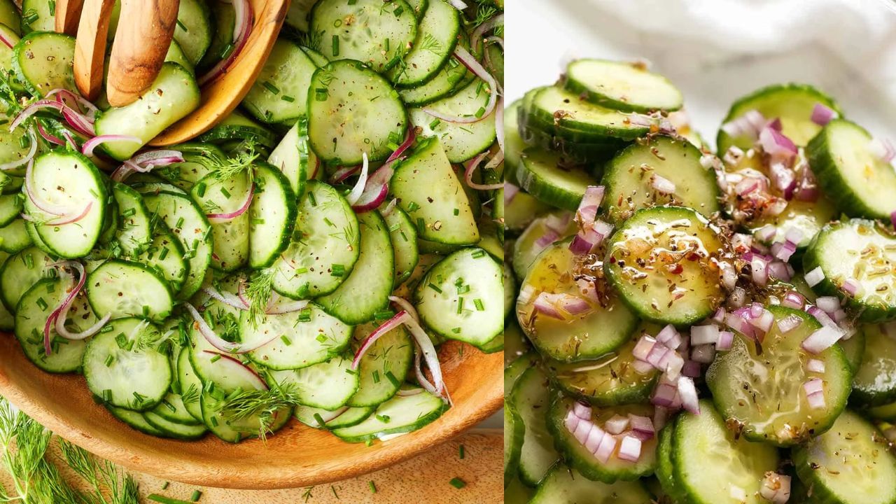 બપોરે કાકડી ખાવીઃ બપોરના ભોજનમાં સલાડના રૂપમાં કાકડી ખાવી શ્રેષ્ઠ વિકલ્પ છે. તે પાચનમાં સુધારો કરે છે અને ખોરાકને ઝડપથી પચાવવામાં મદદ કરે છે. ઉનાળાની ઋતુમાં તે શરીરને ઠંડુ અને હાઇડ્રેટેડ રાખે છે. વજન ઘટાડવા માટે બપોરે કાકડી ખાવી ફાયદાકારક છે કારણ કે તે પેટ ભરેલું રાખે છે અને વધુ પડતું ખાવાથી બચાવે છે. બપોરના ભોજન સાથે કાકડીનું રાયતું ખાઓ અથવા કાકડી, ટામેટા અને ગાજરનું સલાડ બનાવીને ખાઓ.