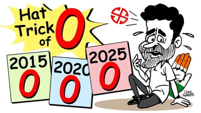 કોંગ્રેસ દિલ્હીમાં ફરી એક વખત ચૂંટણી હારી છે. પાર્ટીનો દિલ્હીમાં સતત ત્રીજી વખત સફાયો થયો છે. દિલ્હી વિધાનસભા ચૂંટણીમાં કોંગ્રેસ એક પણ બેઠક જીતી નથી. 