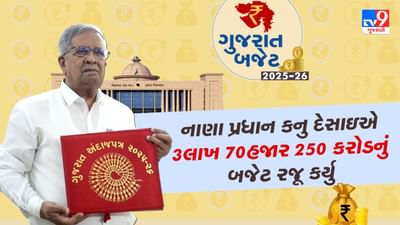 Gujarat Budget 2025 : નાણા પ્રધાન કનુ દેસાઇએ 3 લાખ 70 હજાર 250 કરોડનું બજેટ રજૂ કર્યુ