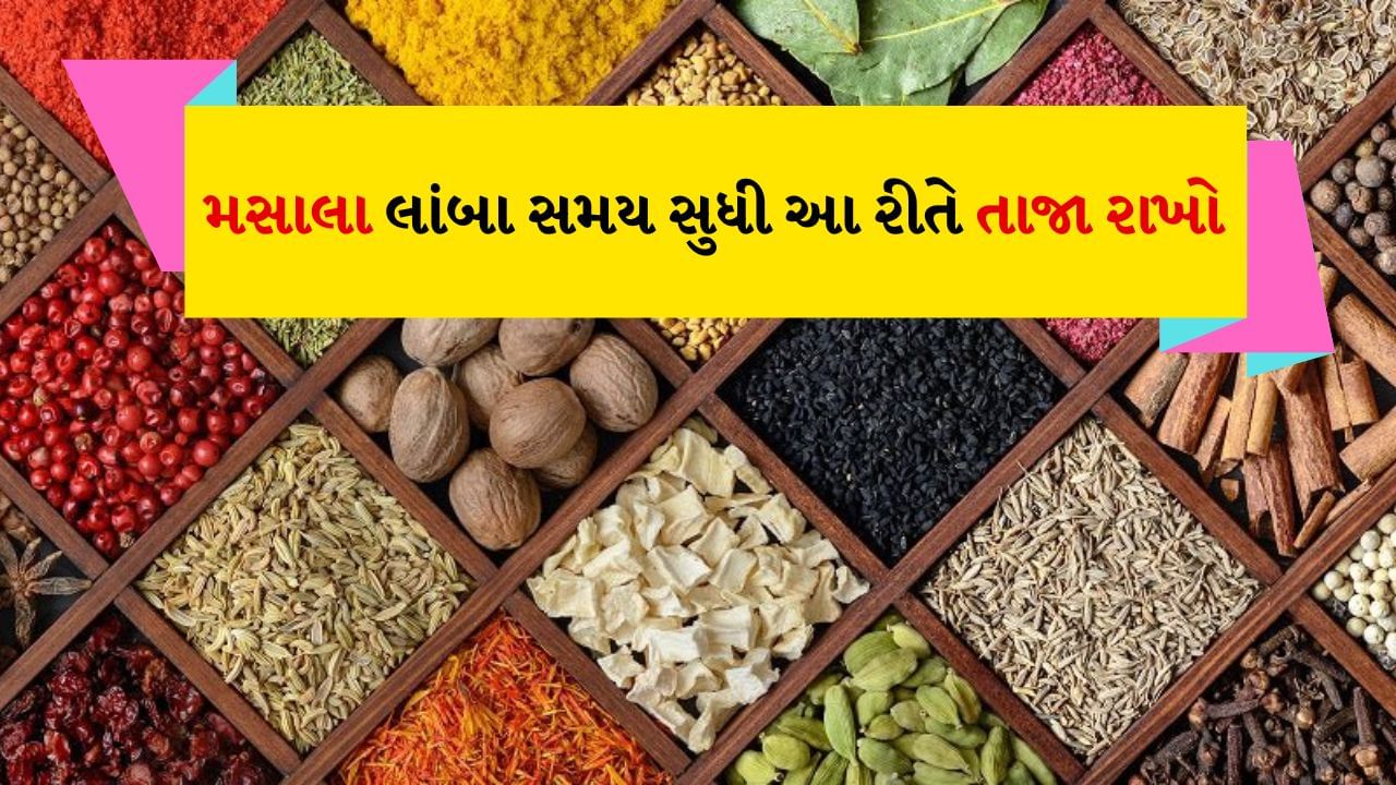 મસાલા ભારતીય રસોડાનો એક મહત્વપૂર્ણ ભાગ છે, પરંતુ જો યોગ્ય રીતે સંગ્રહિત ન કરવામાં આવે તો, તે ઝડપથી ભેજ પકડે છે અને તેમની તાજગી અને તાજી સુગંધ ગુમાવે છે. આવી સ્થિતિમાં યોગ્ય સંગ્રહનું પાલન કરીને મસાલાઓને લાંબા સમય સુધી તાજા રાખવા ખૂબ જ મહત્વપૂર્ણ છે. 
