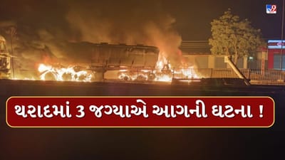 થરાદમાં આગની 3 જુદી-જુદી ઘટના, આસપાસના વિસ્તારમાં અફરાતફરીનો માહોલ, જુઓ Video થરાદમાં આગની 3 જુદી-જુદી ઘટના, આસપાસના વિસ્તારમાં અફરાતફરીનો માહોલ, જુઓ Video