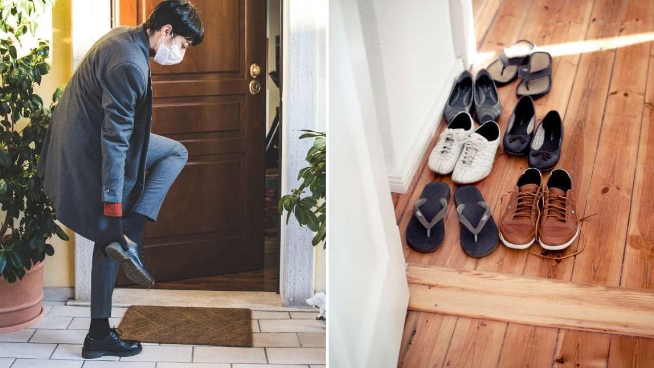 ઘરની બહાર જૂતા અને ચંપલ ઉતારવા વધુ સારું છે, પરંતુ આ ધૂળ અને ગંદકીને ઘરમાં પ્રવેશતા અટકાવે છે. પરંતુ દરવાજા પર જૂતા અને ચંપલ કાઢવાને બદલે વ્યક્તિએ જૂતા સ્ટેન્ડનો ઉપયોગ કરવો જોઈએ અને જૂતા અને ચંપલને જૂતા સ્ટેન્ડમાં વ્યવસ્થિત રીતે રાખવા જોઈએ. દરવાજા પર ઉતારેલા જૂતા અને ચંપલને કારણે નેગેટિવ એનર્જી ઝડપથી વધે છે.
