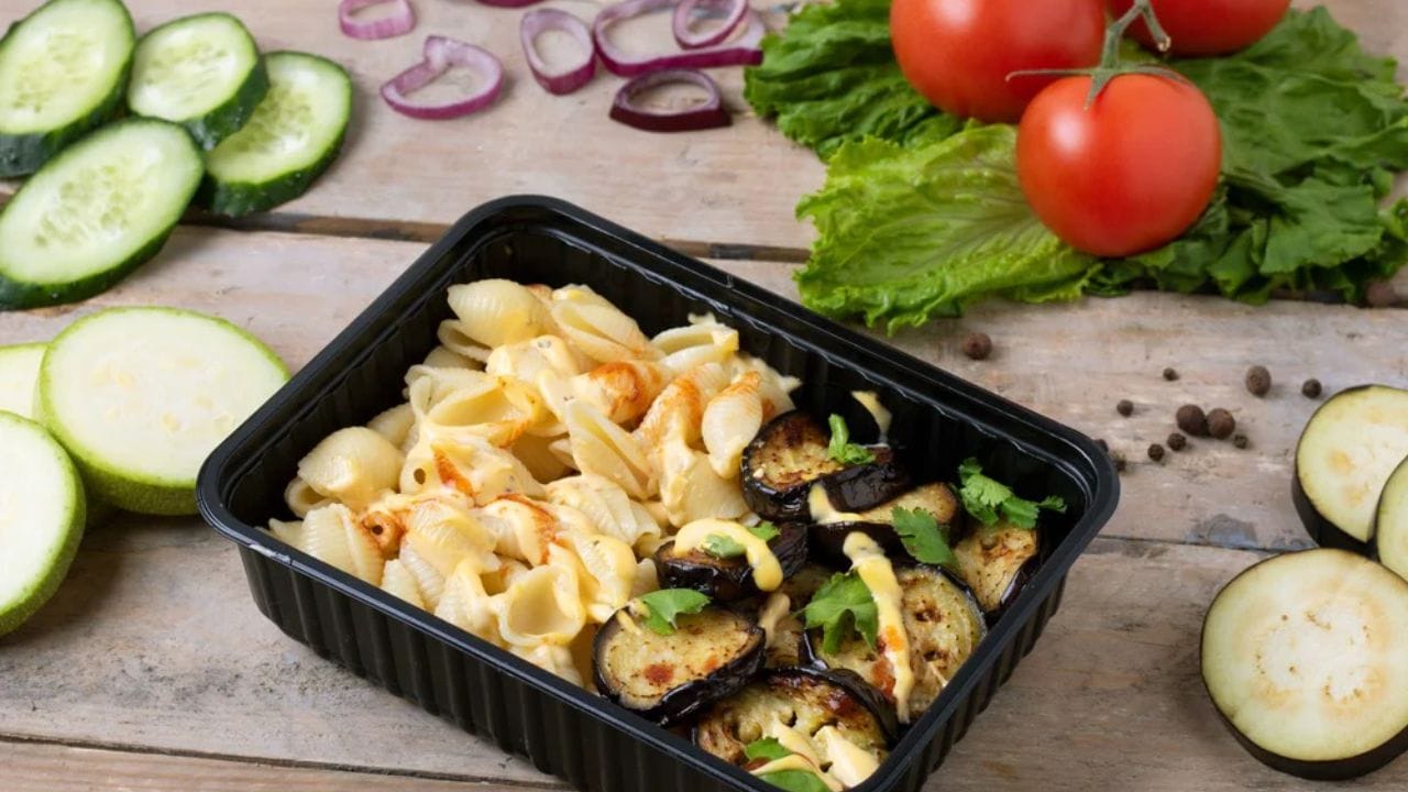 food in plastic