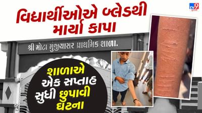 અમરેલીમાં વિદ્યાર્થીઓએ હાથમાં બ્લેડના કાપા મારવા અંગે થયો મોટો ખૂલાસો, એક સપ્તાહ પહેલાની ઘટના શાળાએ છુપાવી હોવાના થયા આક્ષેપ