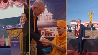 સિડનનીમાં BAPS સંસ્થા દ્વારા યોજાયેલા રંગોત્સવ કાર્યક્રમમાં ઓસ્ટ્રેલિયાના વડાપ્રધાન એન્થોની અલ્બેનીઝ ઉપસ્થિત રહ્યા, જુઓ Video સિડનનીમાં BAPS સંસ્થા દ્વારા યોજાયેલા રંગોત્સવ કાર્યક્રમમાં ઓસ્ટ્રેલિયાના વડાપ્રધાન એન્થોની અલ્બેનીઝ ઉપસ્થિત રહ્યા, જુઓ Video