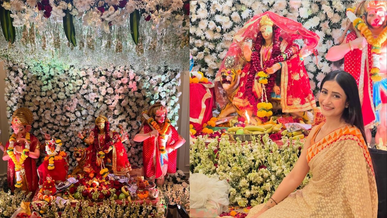 ધનશ્રીએ આ પ્રિન્ટેડ સાડી સાથે બેકલેસ બ્લાઉઝ પહેર્યો છે જે ખૂબ જ ગ્લેમરસ લુક આપી રહ્યો છે. ધનશ્રીએ ન્યૂડ લિપસ્ટિક અને ખુલ્લા વાળથી પોતાનો લુક પૂર્ણ કર્યો છે.