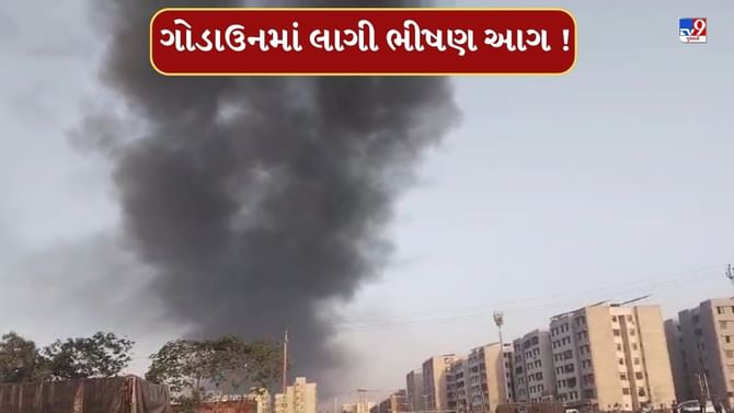 વાઘોડિયામાં સ્ક્રેપના ગોડાઉનમાં લાગી ભીષણ આગ