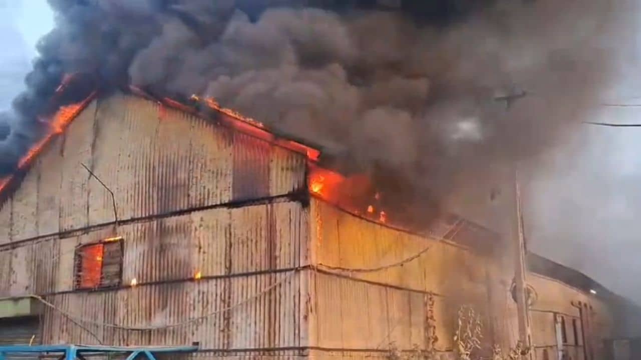 Breaking news : ભાવનગરના જૂના બંદર નજીક પ્લાસ્ટિકના કારખાનામાં લાગી ભીષણ આગ, જુઓ Video