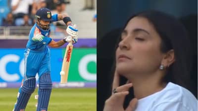 VIDEO : વિરાટ કોહલીની બેટિંગ જોતા-જોતા સૂઈ ગઈ પત્ની અનુષ્કા શર્મા ! વીડિયો થયો વાયરલ
