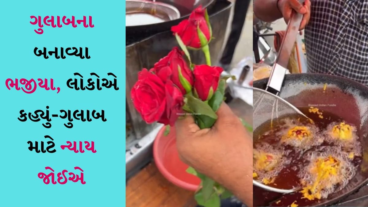 Viral Video: ગુલાબના બનાવ્યા ભજીયા, પછી લોકોએ કમેન્ટ્સમાં લીધો આડે હાથ, કહ્યું-ભાઈનું વેલેન્ટાઈન પર બ્રેકઅપ થયું હશે!