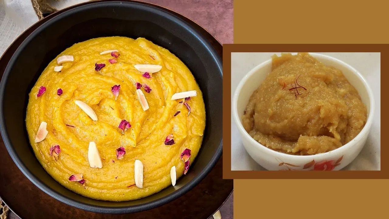 દેશી ઘીનો હલવો: હલવો એક લોકપ્રિય પૂજા પ્રસાદ છે અને તેને વિવિધ રીતે બનાવી શકાય છે. હલવો બનાવવા માટે સોજી, લોટ, ગાજર અથવા મગની દાળનો ઉપયોગ કરવામાં આવે છે.