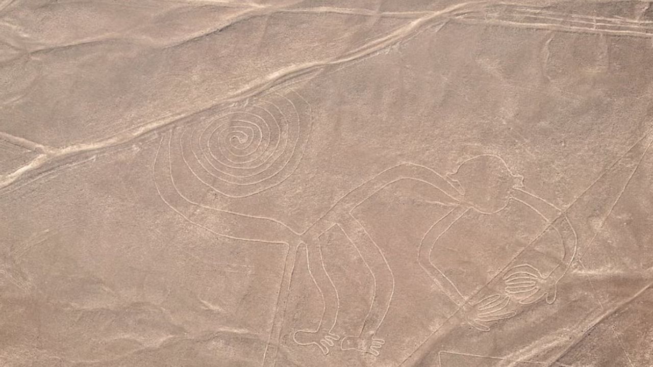 નાઝ્કા લાઇન્સ – પેરૂ: પેરૂમાં આવેલા નાઝ્કા લાઇન્સ માત્ર હવાઈજહાજ કે ડ્રોન દ્વારા જોઈ શકાય છે. રણપ્રદેશમાં નાના પથ્થરો દૂર કરીને બનાવવામાં આવેલા આ પેટર્નોમાં પંખી, પ્રાણીઓ અને વૃક્ષોનાં આકાર દેખાય છે. આ લાઇન્સ શું દર્શાવે છે અને તેને કેમ બનાવવામાં આવી એ હજુ પણ એક રહસ્ય છે.