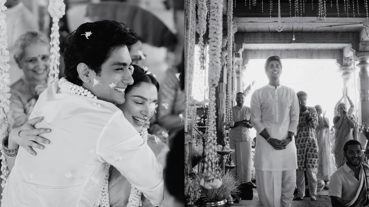 અભિનેતા સિદ્ધાર્થના લગ્ન તેલંગાણાના વાનાપાર્થી જિલ્લામાં સ્થિત શ્રીરંગપુરમના ઐતિહાસિક શ્રી રંગનાયક સ્વામી મંદિરમાં થયા હતા.