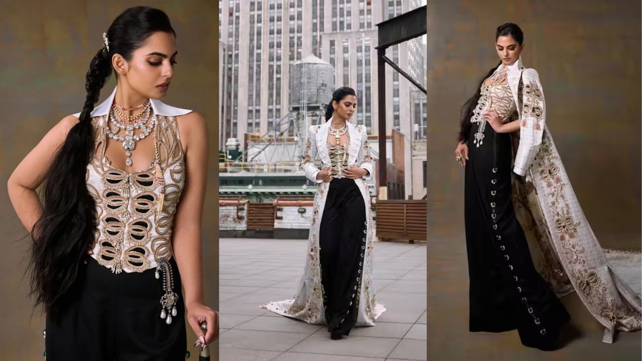 ડ્રેસ તૈયાર કરવામાં  20 હજાર કલાક લાગ્યા ,આંતરરાષ્ટ્રીય કારીગરીમાંથી પ્રેરણા લઈને, અનામિકા ખન્નાએ 20 હજાર કલાકની મહેનત પછી ઈશા અંબાણી માટે આ ડ્રેસ તૈયાર કર્યો છે.