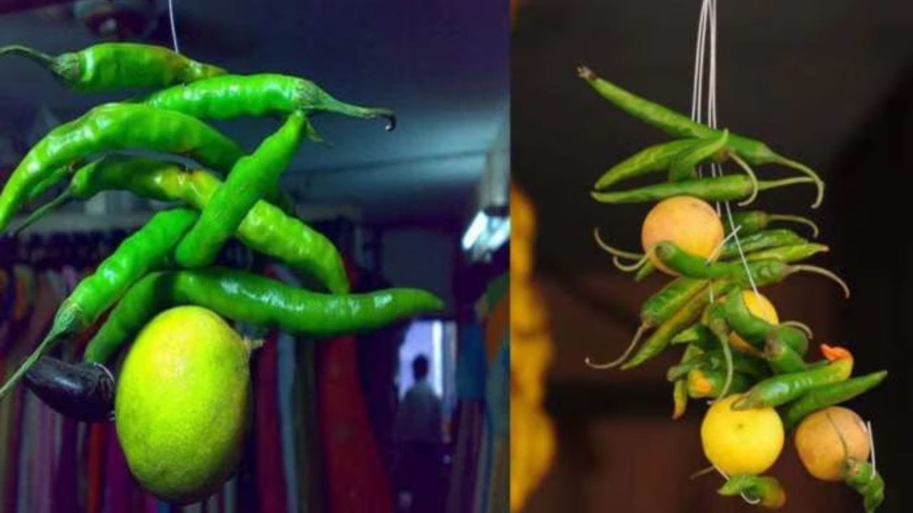 સાંકેતિક ચેતવણી: દરવાજા પર લીંબુ-મરચાં લટકાવવાનો અર્થ એ પણ થાય છે કે ઘરમાં કોઈ નવું કામ શરૂ થયું છે અથવા કોઈ શુભ પ્રસંગ છે. તે ઘરમાં કાળજીપૂર્વક પ્રવેશવાની ચેતવણી પણ હોઈ શકે છે. દાદીમા માનતા હતા કે આ નેગેટિવ એનર્જીને દૂર રાખે છે. 
