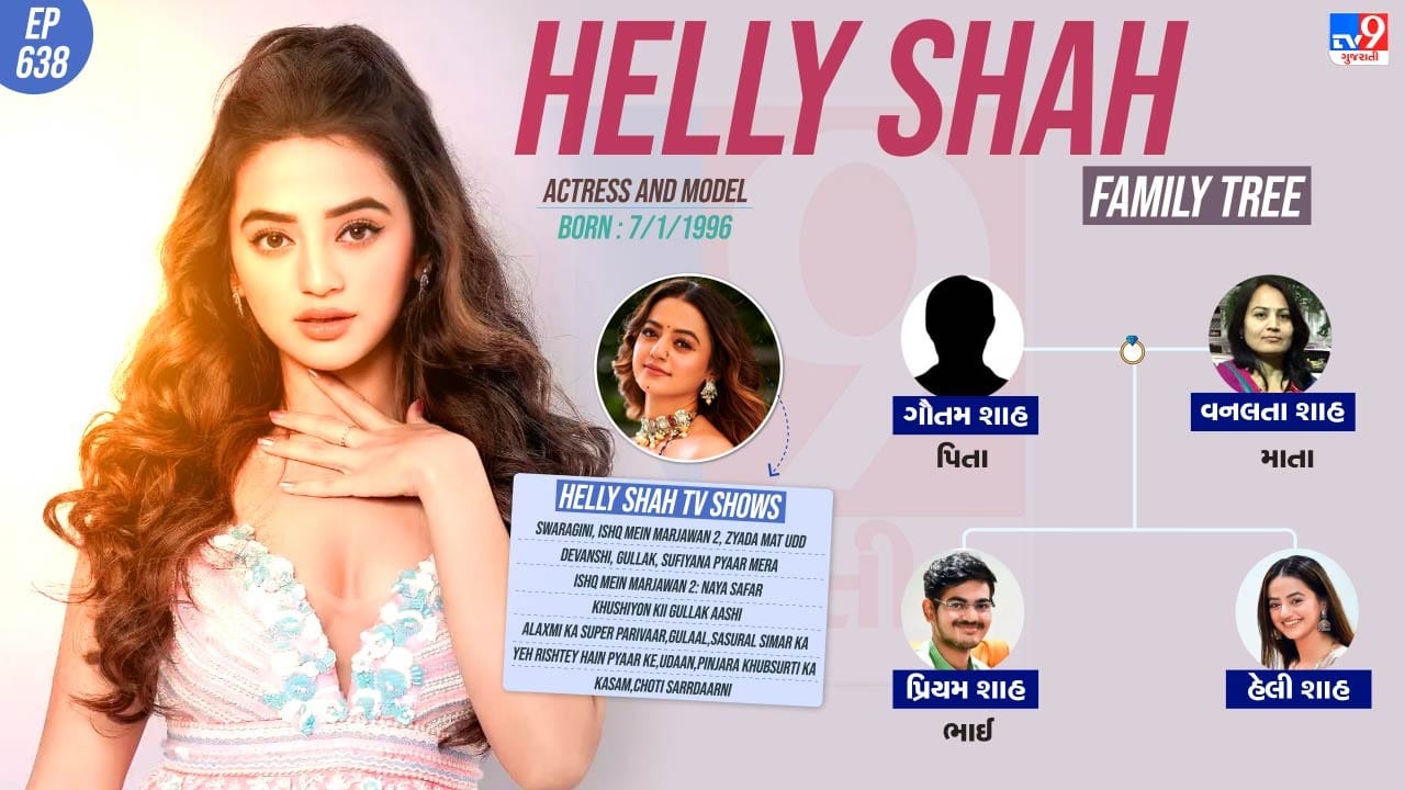 Indian actress and model Helly Shah family tree