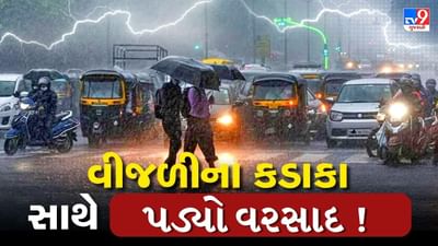 Rain News : સાબરકાંઠા અને અરવલ્લી જિલ્લામાં વીજળીના કડાકા ભડાકા અને ભારે પવન સાથે ખાબક્યો વરસાદ, જુઓ Video