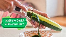 કાકડી છાલ ઉતારીને ખાવી કે છાલ સાથે ? કાકડી છાલ ઉતારીને ખાવી કે છાલ સાથે ?