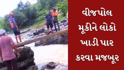 Narmada : છેવાડાના ગામોમાં વિકાસની વરવી હકીકત ! વીજપોલ મૂકીને લોકો ખાડી પાર કરવા મજબૂર, જુઓ Video