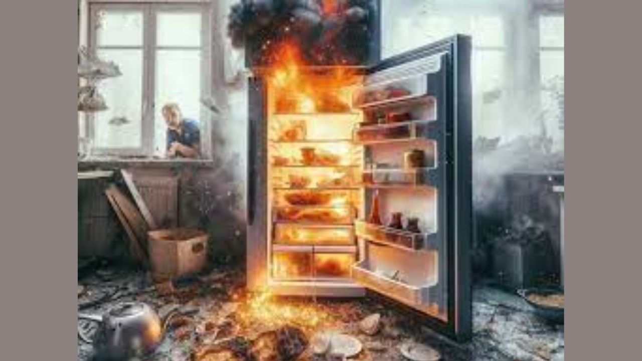 ઇલેક્ટ્રિક વાયરિંગમાં ખામી: જૂના અથવા ખામીયુક્ત પ્લગ અને વાયરિંગ પણ ફ્રિજમાં આગ કે સ્પાર્કનું કારણ બની શકે છે. જો ગેસ લીક ​​થાય તો બ્લાસ્ટ થઈ શકે છે.
