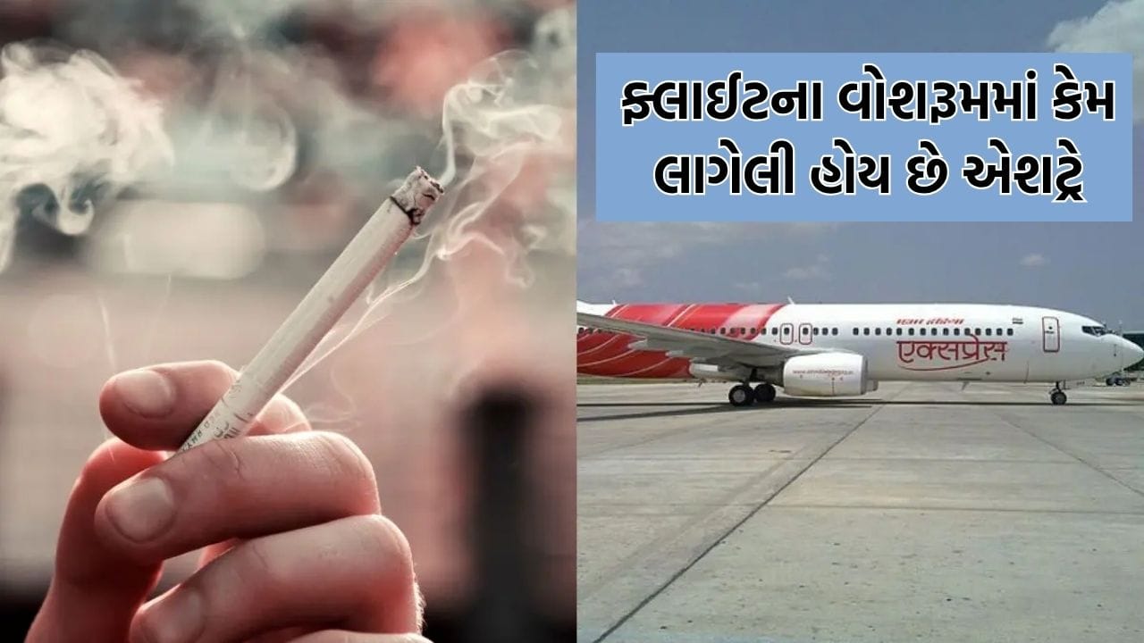 ફ્લાઈટમાં સ્મોકિંગ કરવાની સખ્ત મનાઈ હોય છે તો પણ પ્લેનના ટોયલેટ્સમાં શા માટે લાગેલી હોય છે એશટ્રે- વાંચો