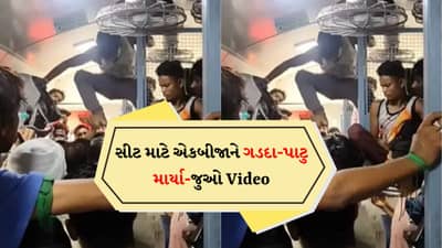 Train Viral Video : ટ્રેનમાં છોકરાઓની ગુંડાગીરી, સીટ માટે એકબીજાને ઢીકા-પાટુ માર્યા, Watch Video